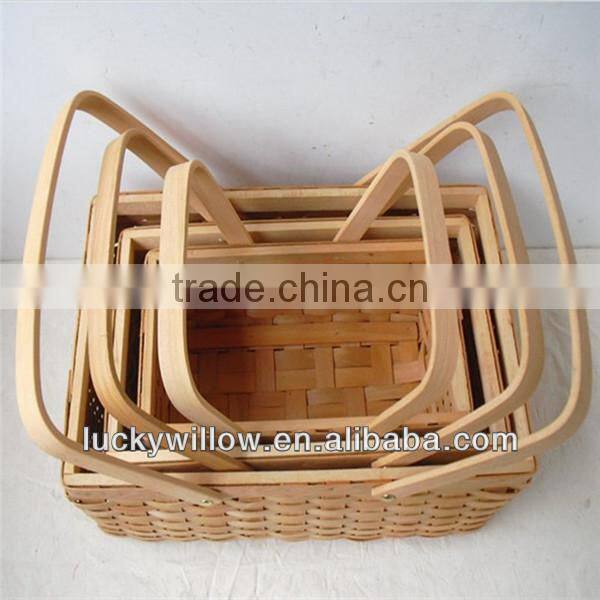 Factory supply woodchip basket for garden storage