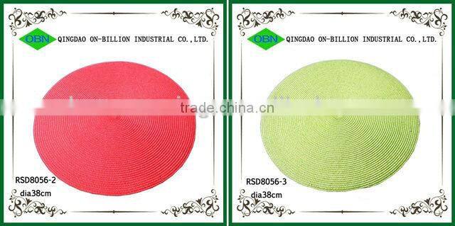 Wholesale colored woven round placemats rope coaster