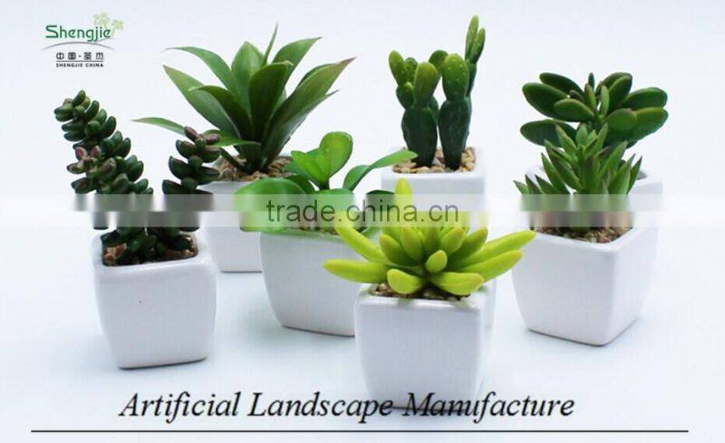 artificial green mini plants for office decoration