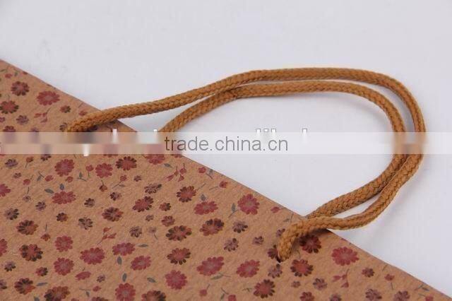 Printed Foldable Gift Bag / Retro Look Shopping Paper Bag