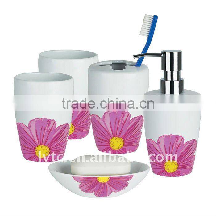 5 pcs ceramic bath set