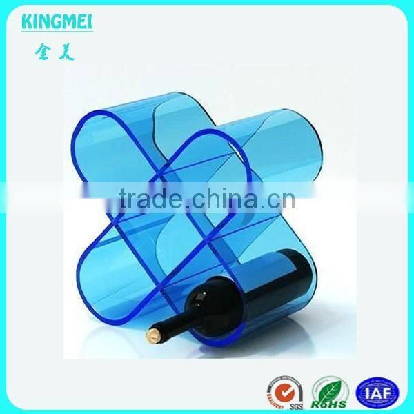 Wholesale funny wine bottle holder for security display ,acrylic decorative single wine rack