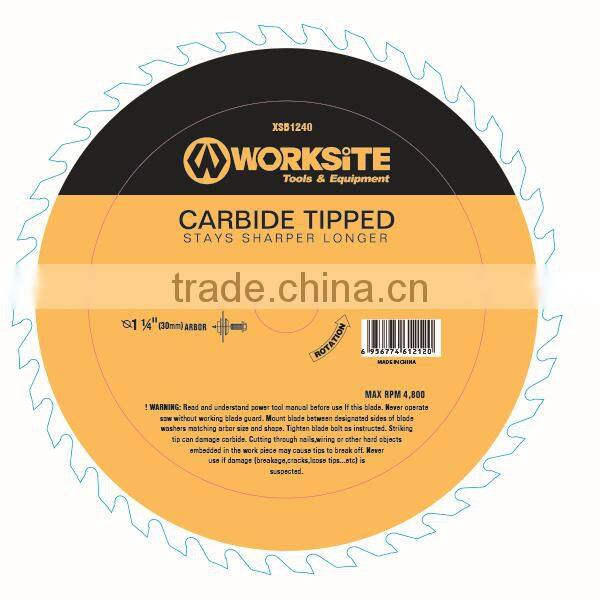 XSB1240 Worksite Brand Accessories 300mm Carbide Tipped Circular Saw Blade
