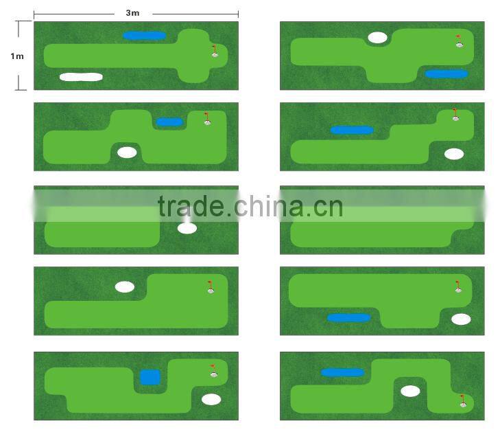 Hi-elastic foam rubber putting greens custom designed for golf for promotion