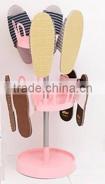 3-tier shoe stand, simple swivel ABS slippers rack, slippers display
