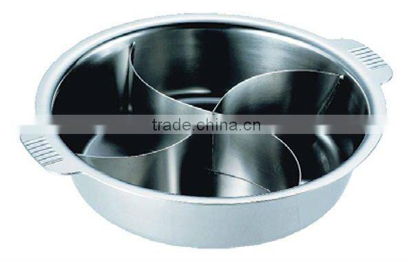 Made in Japan Chiri Nabe Cooking Stainless Steel Pot with Partition (4 Conpartment) Induction Cooker Available