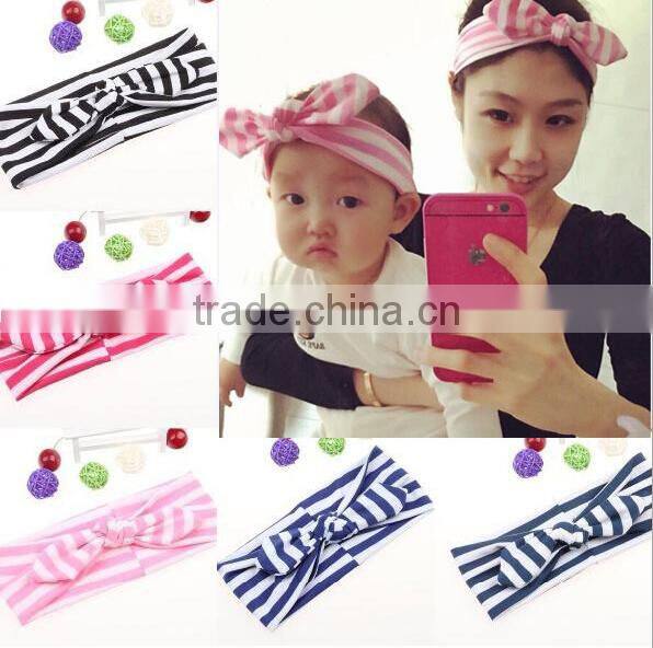 Fashion Rabbit ears headband boutique cotton baby headband wholesale
