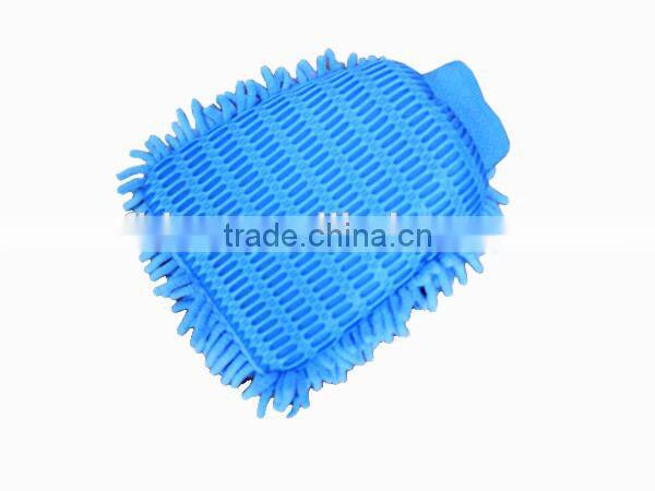 polyester car mitt microfibre window cleaning gloves