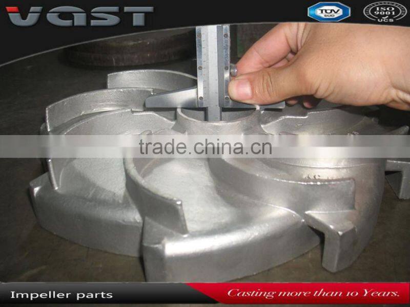 pump parts impellers/turbo impeller/brasion resistance alloy steel lost wax precision casting pump impeller