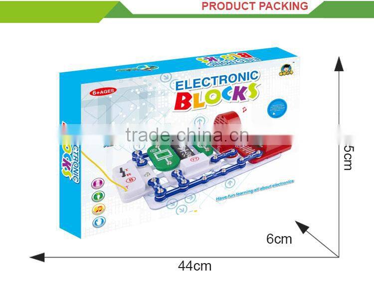 Wholesale science toys assembled light control electronic building blocks
