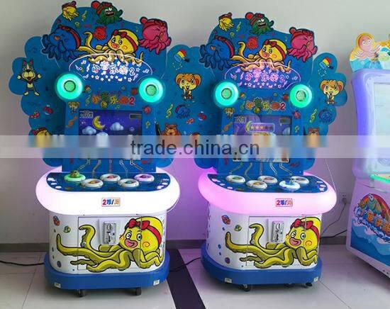 Coin operated kids Hitting happy musicians game machine for sale