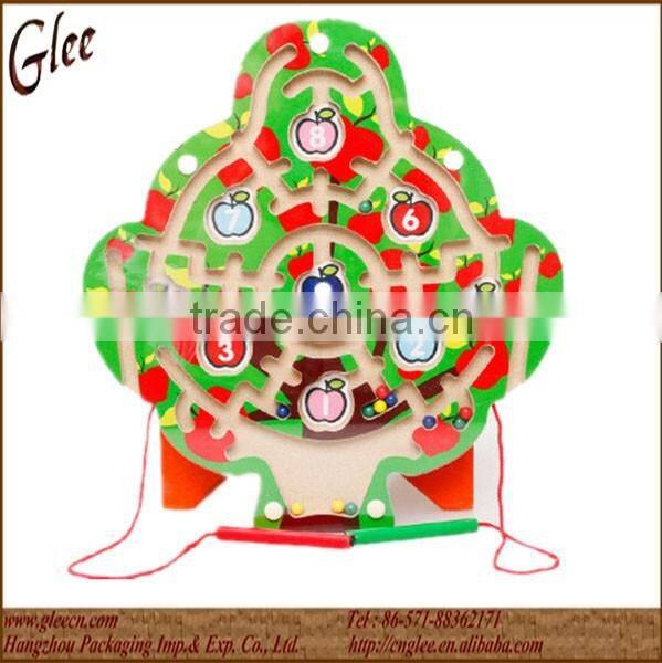 kids education wood magnetic maze
