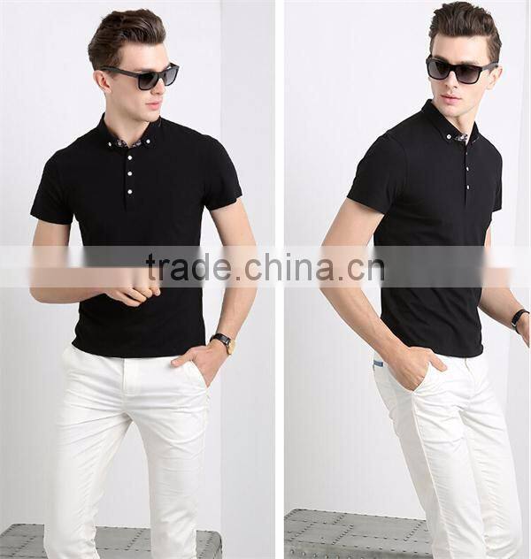 2016 handsome young man basic blank tshirt no label pk polo t-shirt