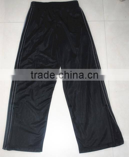 New design from Jiangxi China boys sport pants 100% polyester tricot 200g, brushed inside