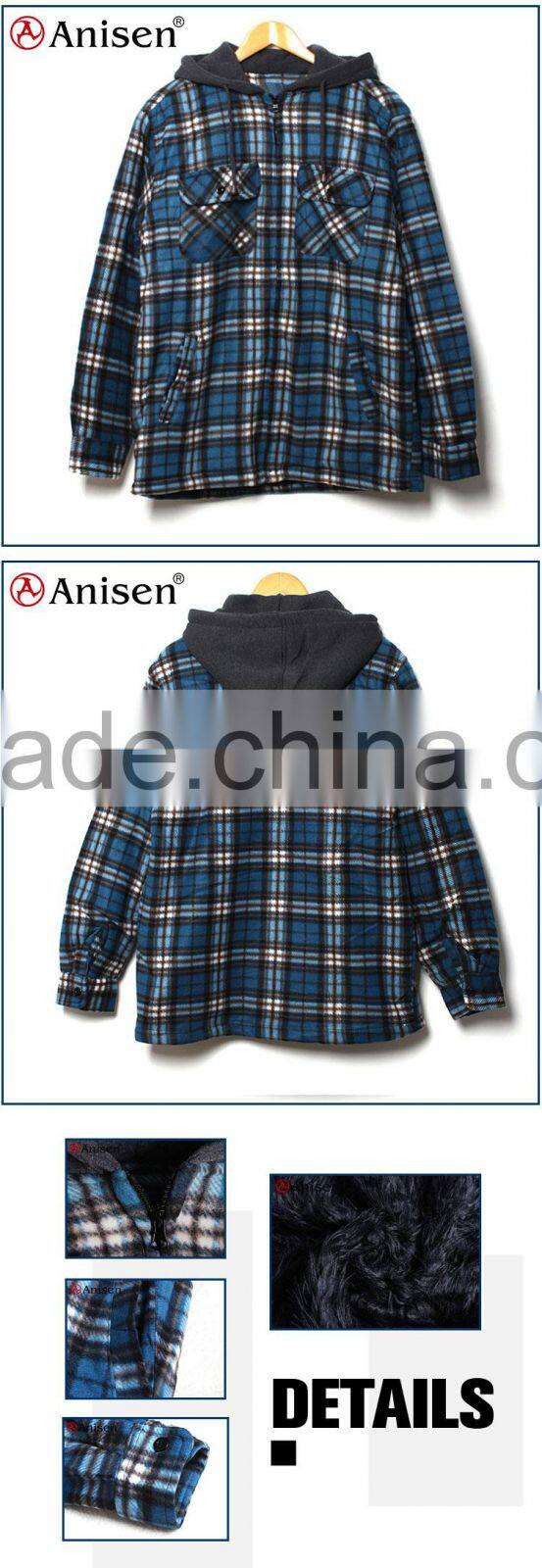 apparel stock lot good price men fleece plaids jacket