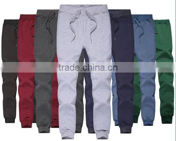 adults age group long plain color brushed fleece cargo pants