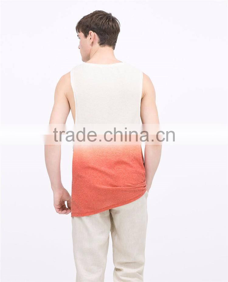 Hot selling tie dyed mens tank top