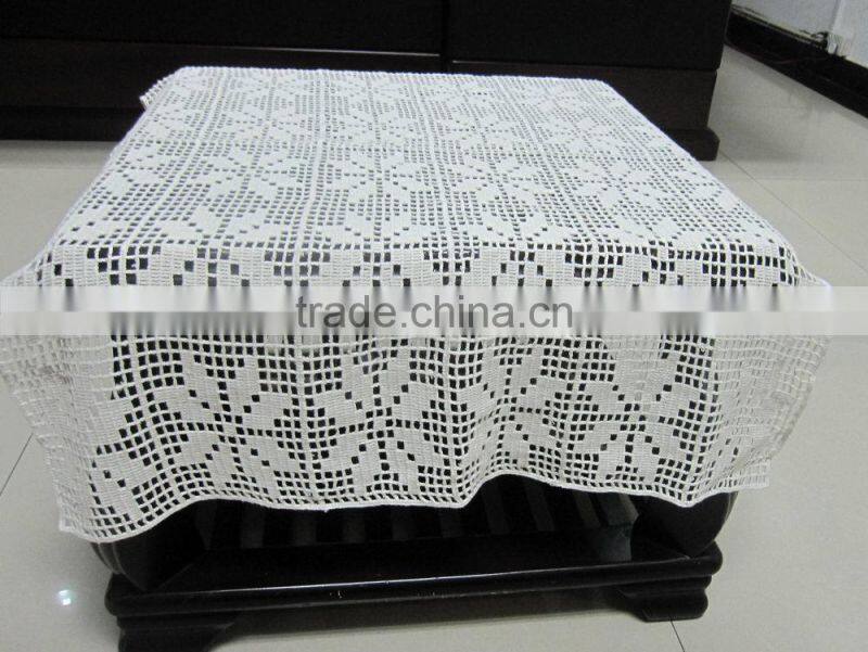 Wholesale cotton crochet lace embroidered tablecloth