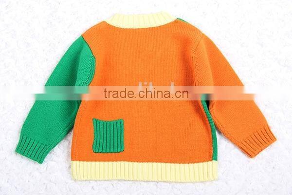 Baby boy back pocket design cardigan sweater
