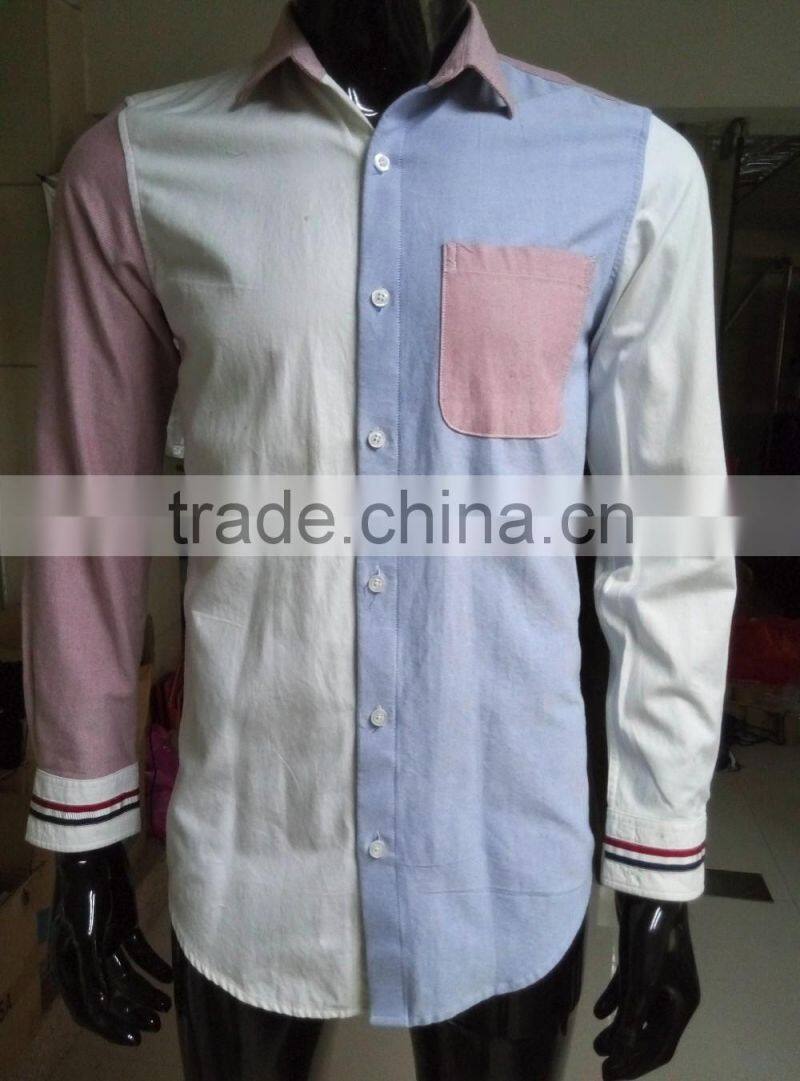 Custom mens fashion shirts casual shirts contrast shirts wholesale