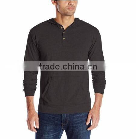 new style design custom cotton spandex solid color long sleeve hoodie for men