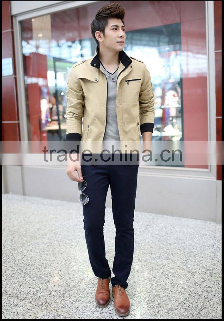 2015 New Style Spring Style Casual 100% Cotton Jacket For Men