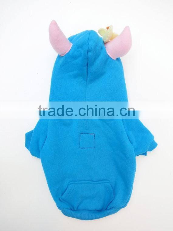 Little Kids Blue Cute Hoodies Dog Monster Hoodie