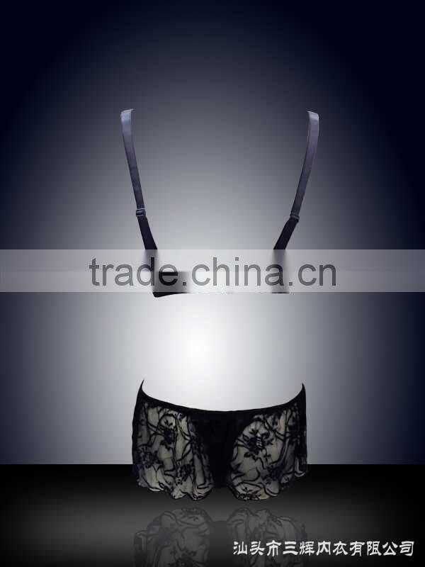 New arrival sexy baby doll with fantasitic decorative flower and lace