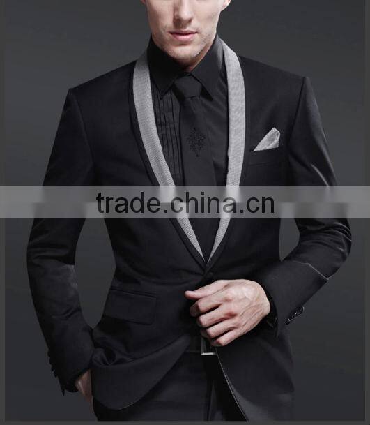 High quality & best workmanship & handsome black men suit for wedding