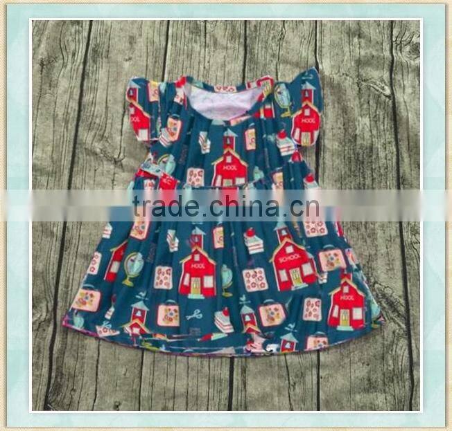 2017 Summer kids clothes boutique designer one piece party children dress