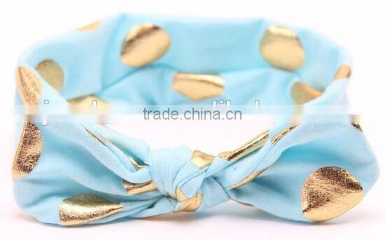2016 new design knot headband for kids, printed knot kids headband