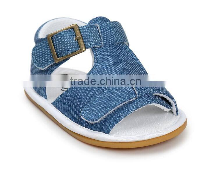 2017 new design baby girl sandals, leather baby sandals