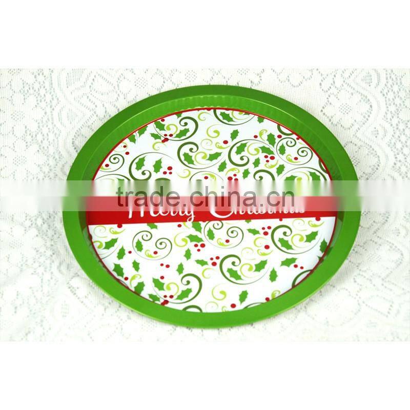 factory custom printed decorative Christmas tin plate