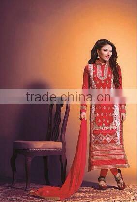 Balck color with zari rich embroidery work all over heavy Designer Semi Stitch Salwar Kameez