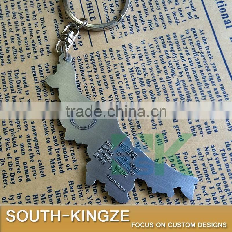 New Japan Niigata Map Zinc Alloy Keychain