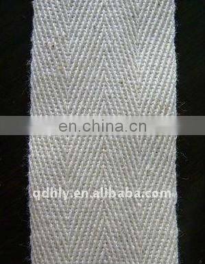 100% cotton double herringbone white webbing tape