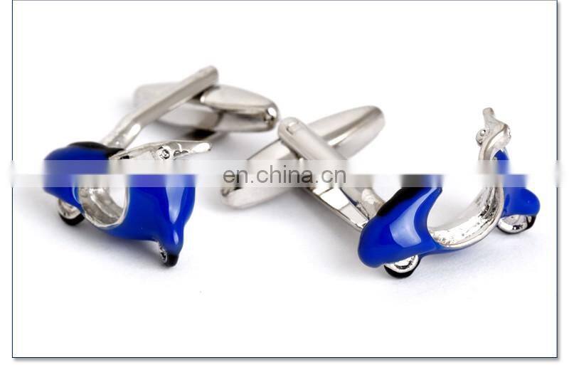 Fancy Motorcycle Shirt Cufflinks Blue Men