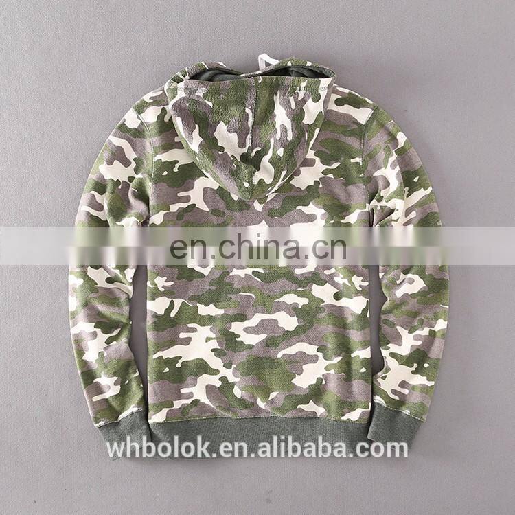 Custom camouflage cotton jersey men's hoodies&sweatershirts man camo pullover