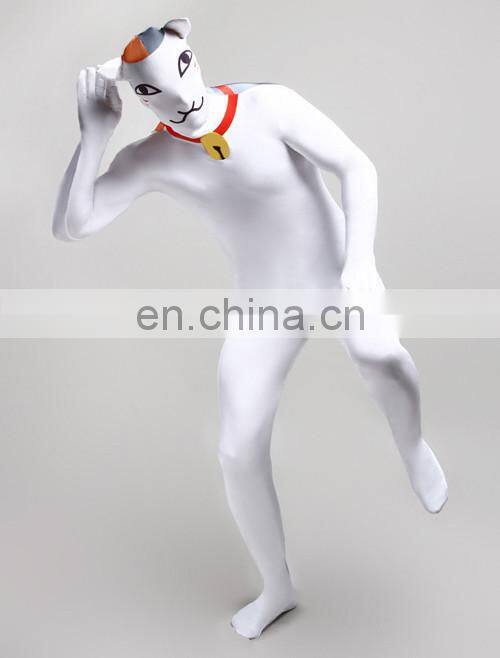 Full Body Tiger Stripes Lycra Zentai Halloween Party Animal Print Cat Costume