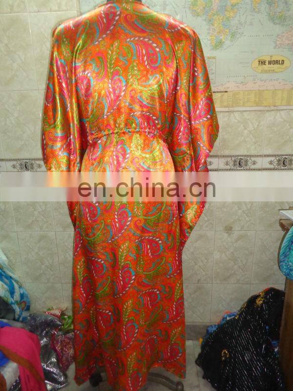Printed Satin kaftan