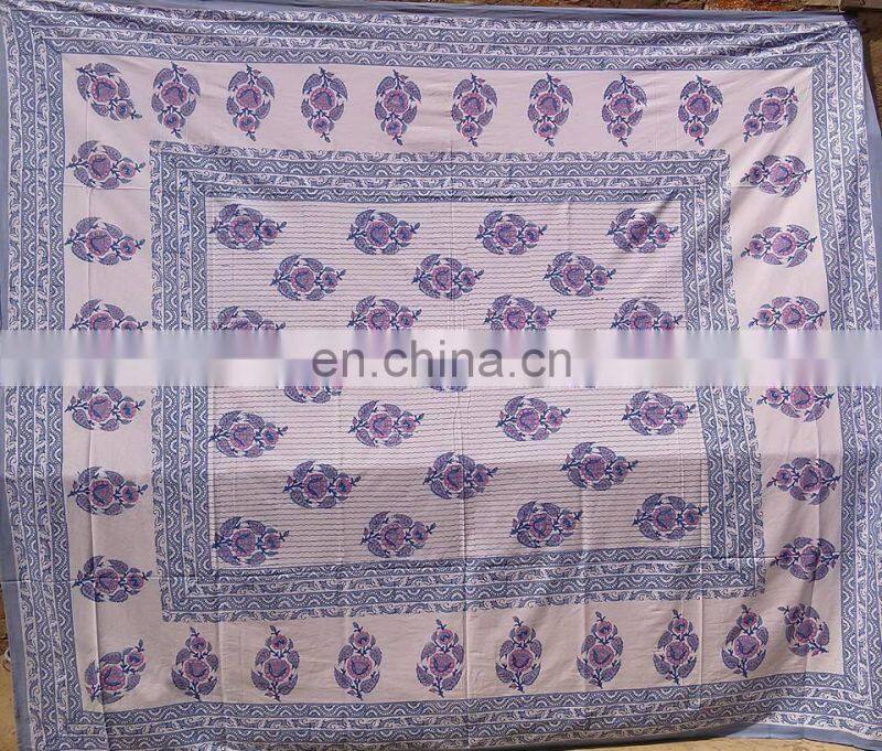 2015new higher quality wholesale cotton thread work indian bedsheets