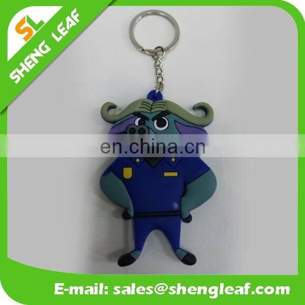 Factory price customed pvc rubber keychain