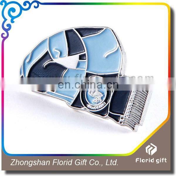 wholesale custom logo letter metal pin badges for promotion
