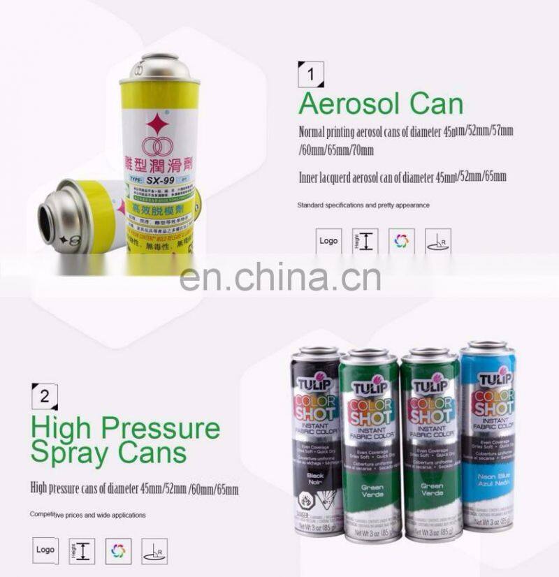 Wholesale Diameter 65mm High Pressure Tinplate Aerosol Can for Refrigerant Gas Can R134a