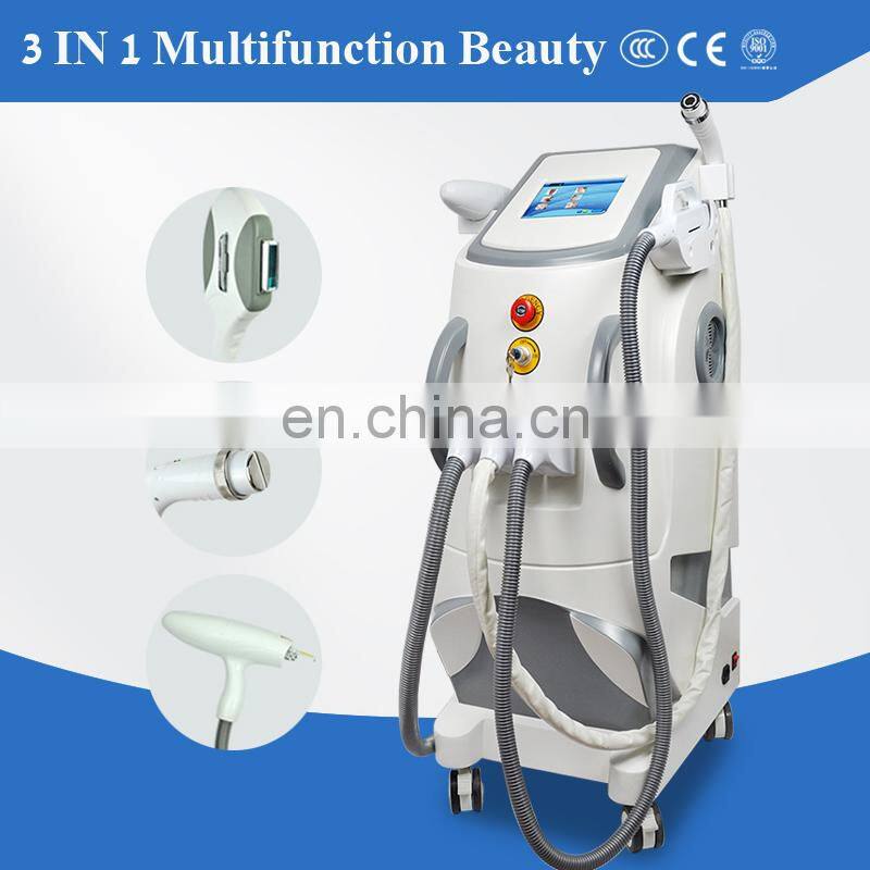 3 in 1 shr elight hair removal/ e-light ipl rf+nd yag laser/shr elight ipl multifunction machine