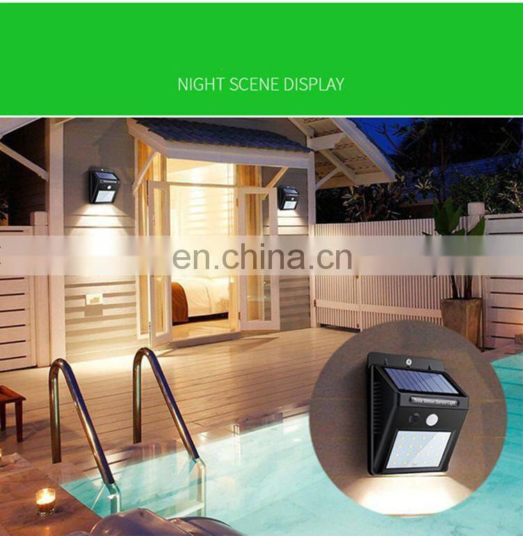 wholesale 30led IP67 Waterproof outdoor Motion Sensor Solar wall Light solar garden lamp