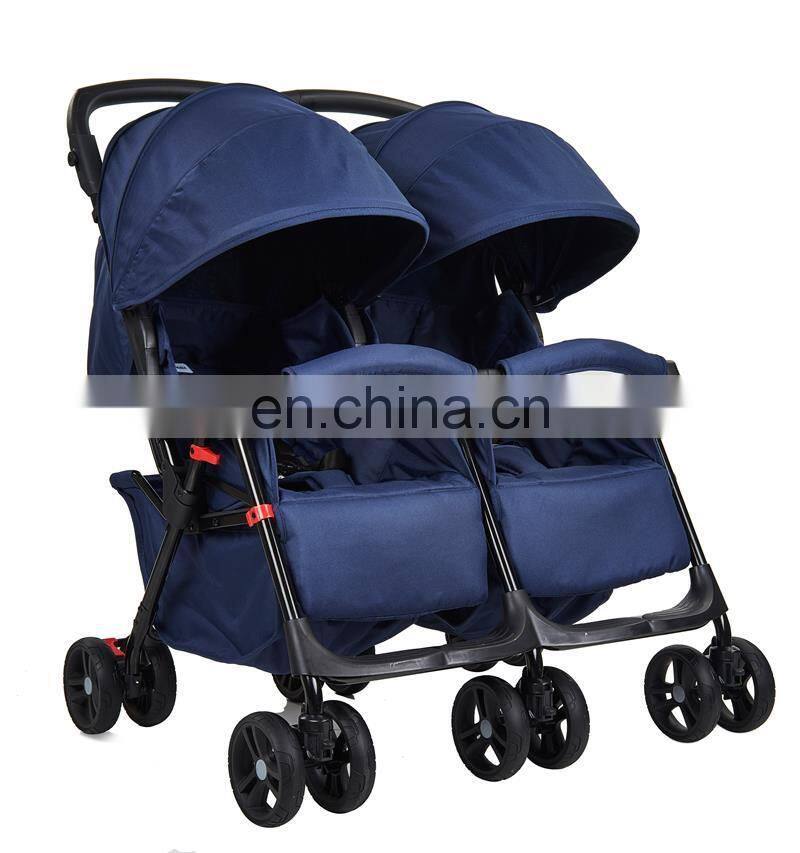 factory OEM aluminum alloy frame 12 wheels twins baby stroller