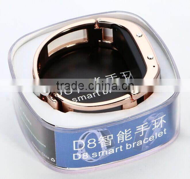 Stainless Steel OLED screen metal band D8 smart watch smart bracelet