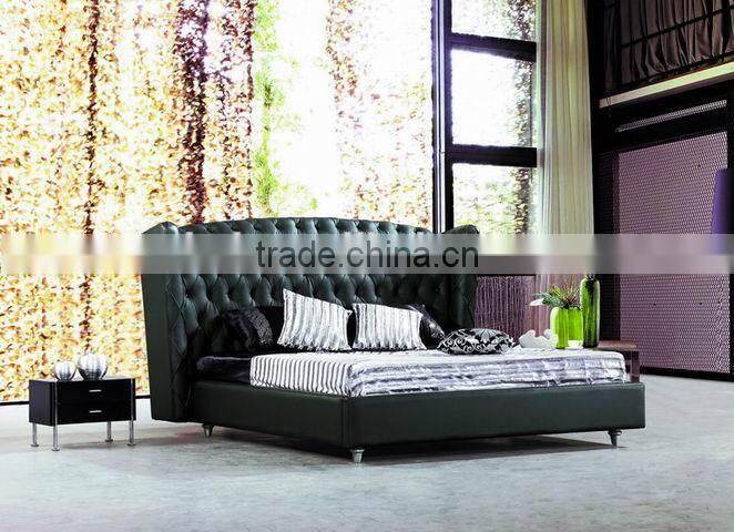 European style luxury leather bed/soft bed
