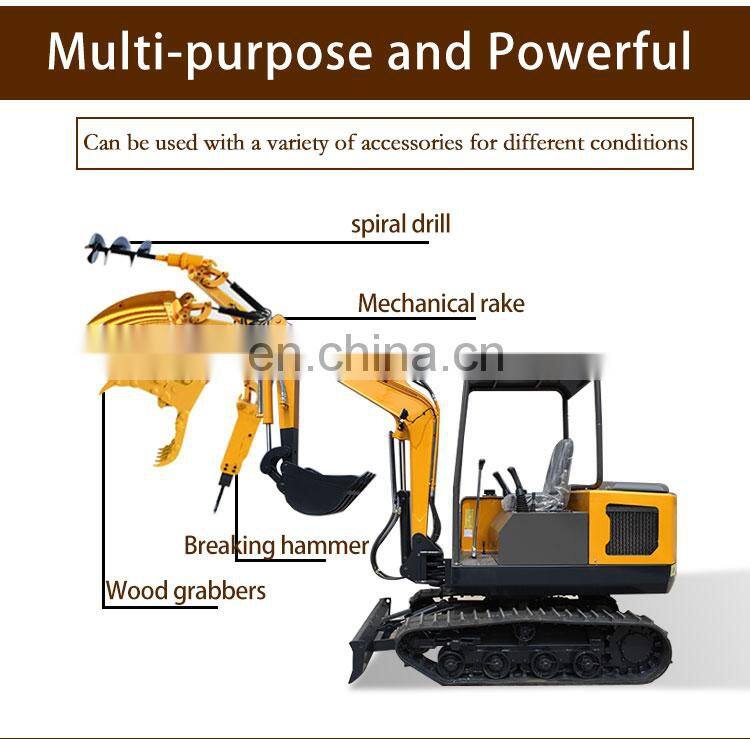 Shandong Jining 1.5 Ton Mini Excavator 1.6 Ton Hydraulic Pump Excavator